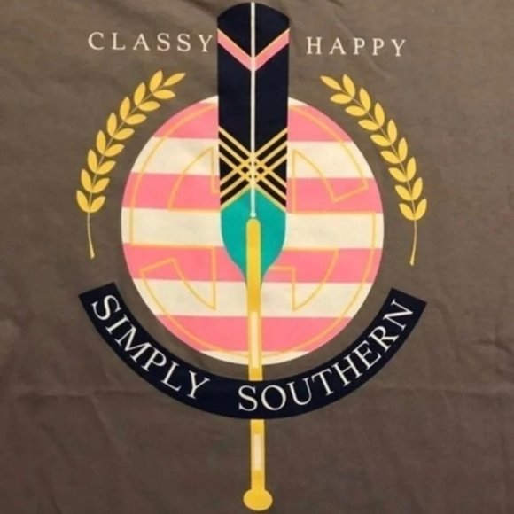 Simply Southern Classy Happy Oar Tank Top SMALL - Picture 3 of 4